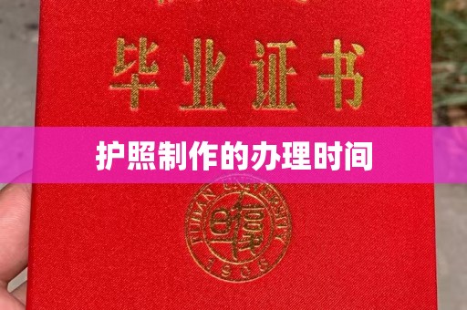 蒸湘护照制作的办理时间
