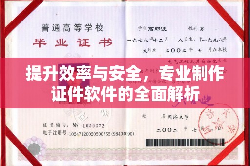 蒸湘提升效率与安全，专业制作证件软件的全面解析