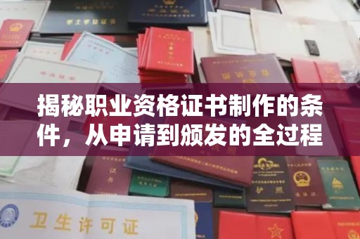 蒸湘揭秘职业资格证书制作的条件，从申请到颁发的全过程
