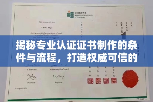 蒸湘揭秘专业认证证书制作的条件与流程，打造权威可信的认证体系