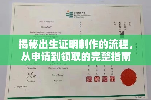 蒸湘揭秘出生证明制作的流程，从申请到领取的完整指南
