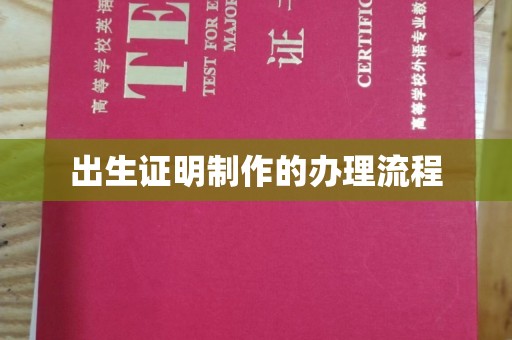 蒸湘出生证明制作的办理流程