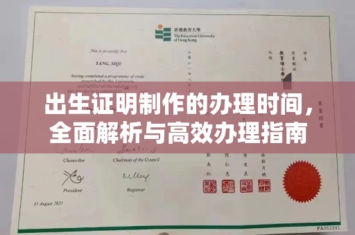 蒸湘出生证明制作的办理时间，全面解析与高效办理指南