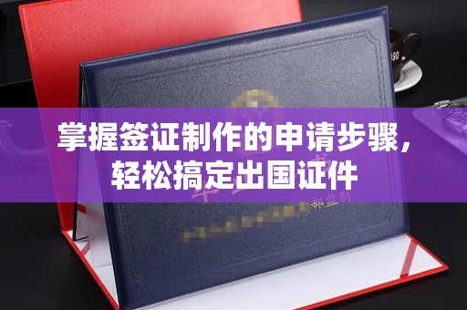 蒸湘掌握签证制作的申请步骤，轻松搞定出国证件