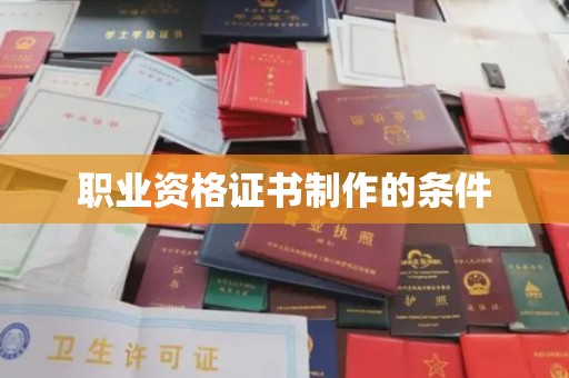 蒸湘职业资格证书制作的条件
