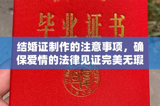 蒸湘结婚证制作的注意事项，确保爱情的法律见证完美无瑕